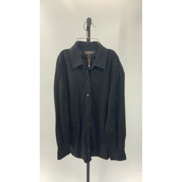Quince Women 100% Suede Overshirt Black Outerwear S - Picture 1 of 2
